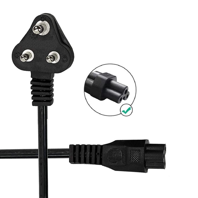 tg 3 Pin Laptop Power Cable Universal Replacement for Laptop Charger Adapter Power Cord for Laptop - (1.5M, Black)