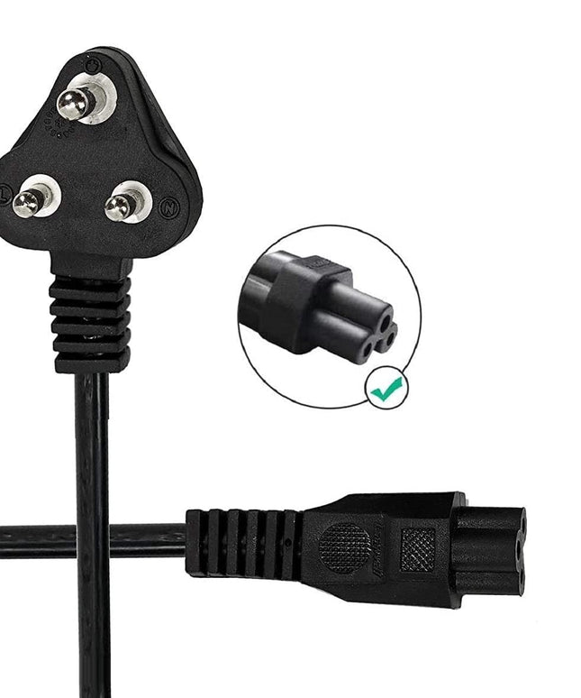 tg 3 Pin Laptop Power Cable Universal Replacement for Laptop Charger Adapter Power Cord for Laptop - (1.5M, Black)