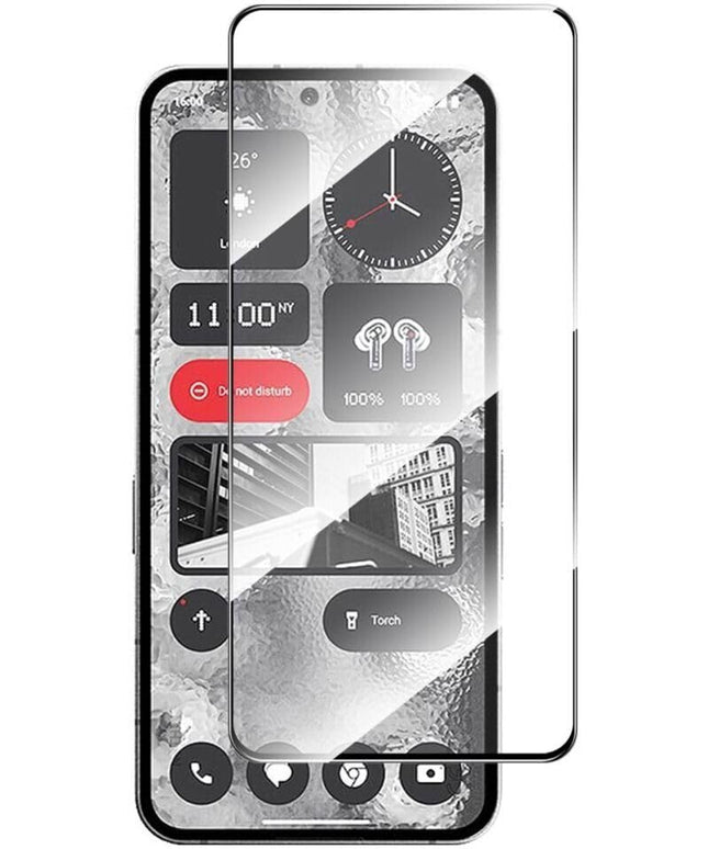 TEKOGEAR® Tempered Glass for Nothing Phone 3 Tempered Glass Screen Protector Guard (Black) Full Screen Coverage Nothing Phone 3 Glass Guard
