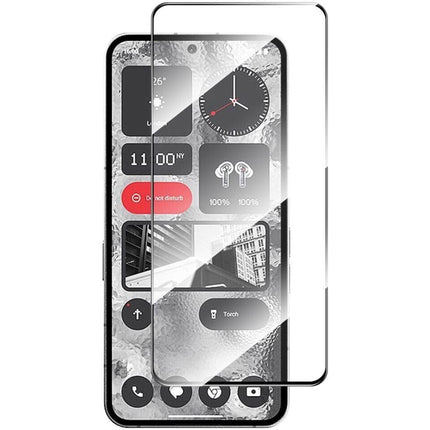 TEKOGEAR® Tempered Glass for Nothing Phone 2A Tempered Glass Screen Protector Guard (Black) Full Screen Coverage Nothing Phone 2A Glass Guard