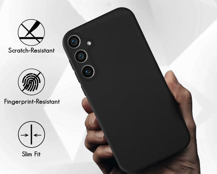 Samsung Galaxy S23 FE 5G | Slim Fit Protective Design | Ultra Matte Finish | Camera Protection Bump | Soft Silicon Back Cover Case for Samsung S23 FE 5G (Black)