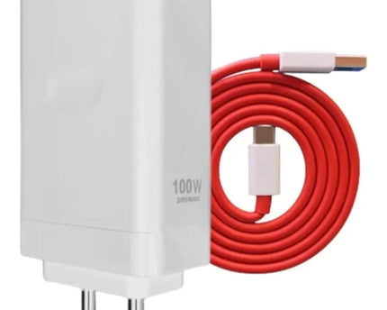 Oneplus Original 100W Charger for OnePlus Fold Series, 12, 11 Series Adapter with Durable Cable White