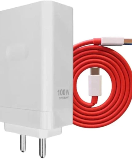 Oneplus Original 100W Charger for OnePlus Fold Series, 12, 11 Series Adapter with Durable Cable White