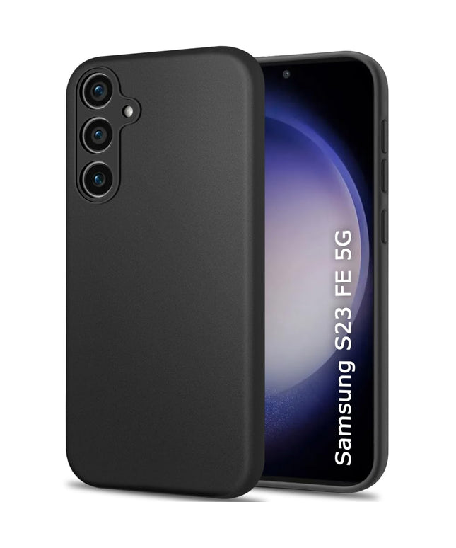 Samsung Galaxy S23 FE 5G | Slim Fit Protective Design | Ultra Matte Finish | Camera Protection Bump | Soft Silicon Back Cover Case for Samsung S23 FE 5G (Black)