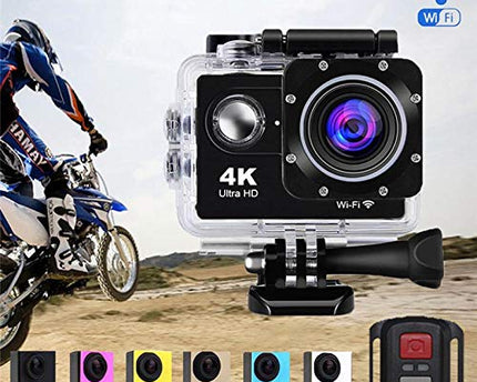 Teko 4K Action Camera Ultra HD 170D Wide Angel Go Waterproof Pro Sports Video 1080 Camera, Dual 2 Inch LCD 16 MP Image Sensor 170 Wide-Angle Lens (1.5 Year Replacement Warranty)