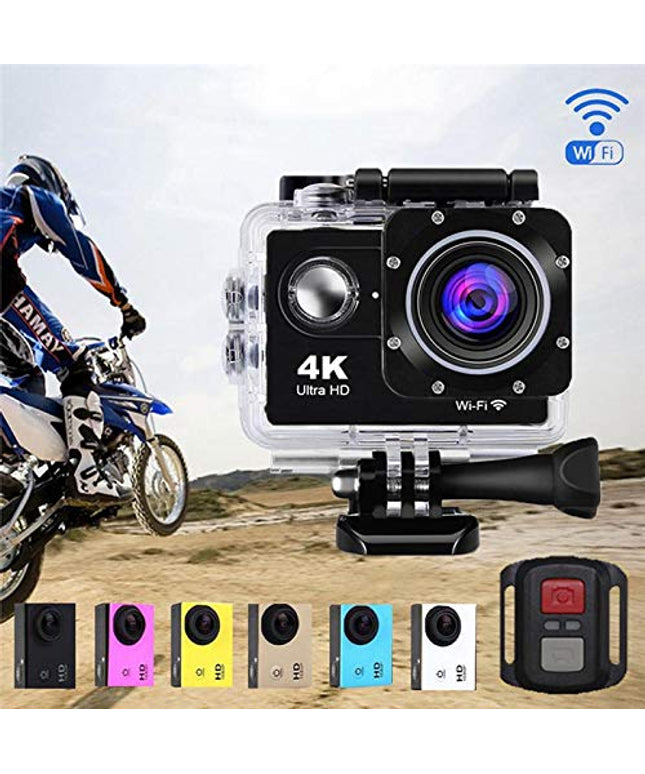 Humpy Case 4K Action Camera Ultra HD 170D Wide Angel Go Waterproof Pro Sports Video 1080 Camera, Dual 2 Inch LCD 16 MP Image Sensor 170 Wide-Angle Lens (1.5 Year Replacement Warranty)