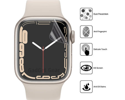 Unbreakable Screen Protector Hydrogel Membrane Compatible with Apple iWatch 7 45mm | Edge to Edge Coverage with Easy Installation Kit(Set of 1)