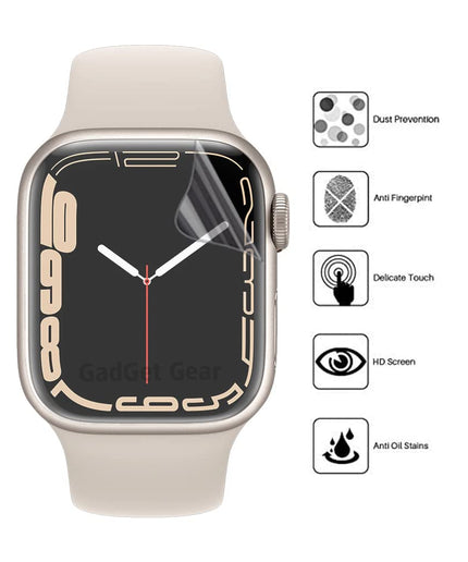Unbreakable Screen Protector Hydrogel Membrane Compatible with Apple iWatch 7 45mm | Edge to Edge Coverage with Easy Installation Kit(Set of 1)