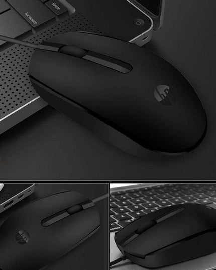 HP M10 Wired USB Mouse with 3 Buttons High Definition 1000DPI Optical Tracking and Ambidextrous Design