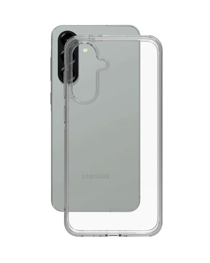 Back Cover Soft Case for Samsung Galaxy M56 5G | Best Camera Protection | Inbuilt Dust Plugs & Anti-Slip Grip | Ultra Clear Slim Back Cover Case for Samsung M56 5G (Silicone, Transparent)