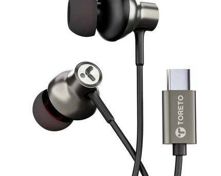 TOORETO TOR 1213 Zen Type C Earphone Colour - Black Warranty - 6 Months