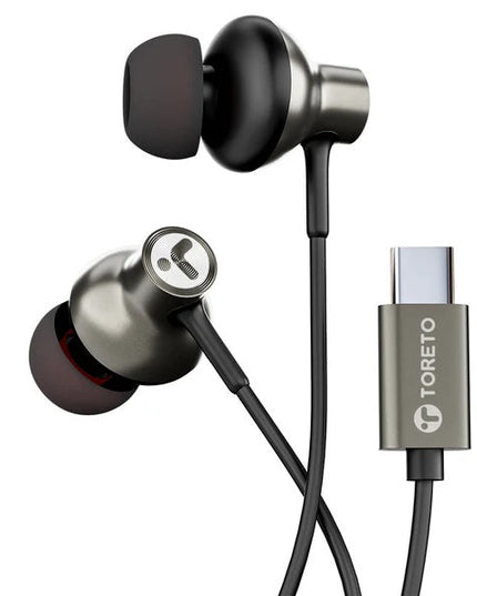 TOORETO TOR 1213 Zen Type C Earphone Colour - Black Warranty - 6 Months