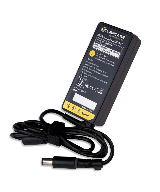 Enter BIS Certified 65W, 18.5V/3.5A, 3 Pin High-Efficiency AC Laptop Charger/Adapter for HP Laptops (Without Power Cord)