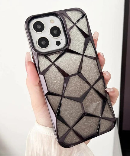 Colourfull Diamond Cut Pattern Back Cover for Apple iPhone Soft Silicon with Slim Fit Compatible with Apple iPhone