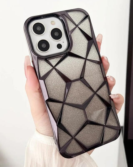 Colourfull Diamond Cut Pattern Back Cover for Apple iPhone Soft Silicon with Slim Fit Compatible with Apple iPhone