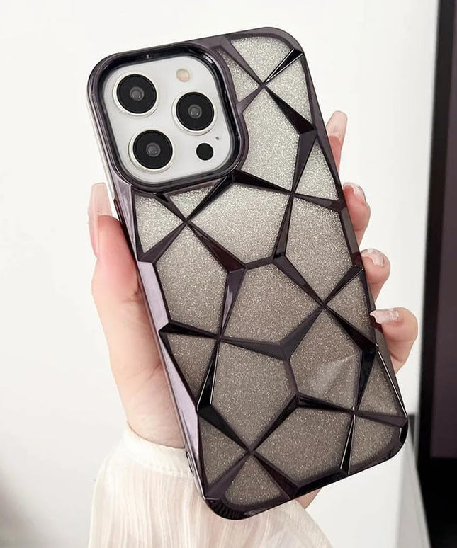 Colourfull Diamond Cut Pattern Back Cover for Apple iPhone Soft Silicon with Slim Fit Compatible with Apple iPhone