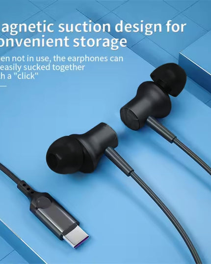ModishOmbre UNI C Earphones | Deep Bass, USB-C Wired Earbuds | Premium Comfort Fit, in-Line Microphone for Clear Calls | Universal Compatibility
