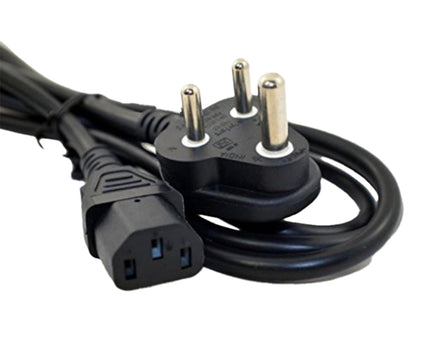 TGG, India Plug IEC Computer Mains Power Cable Cord for 3 Pin Power Cable for PC, 650W for Desktop, Monitor, SMPS and Printer, Power Supply, TV (1.8 Meter)