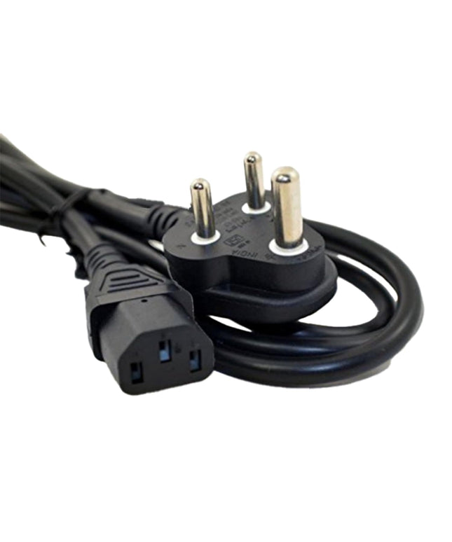 TGG, India Plug IEC Computer Mains Power Cable Cord for 3 Pin Power Cable for PC, 650W for Desktop, Monitor, SMPS and Printer, Power Supply, TV (1.8 Meter)