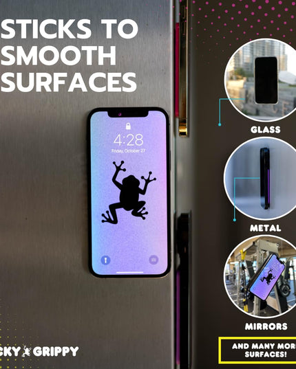 Phone Case Sticker Grip Silicone Holder Mount for Hands-Free Mobile Accessory Holder Grip, Video Phone Accessory Compatible Mirror, Shower