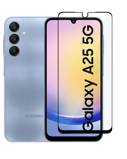 HC Tempered Glass for Samsung Galaxy A25 (5G) | Screen Protector Full HD Quality Tempered Glass Anti-Scratch Edge to Edge Coverage with Easy Installation Kit (Black)