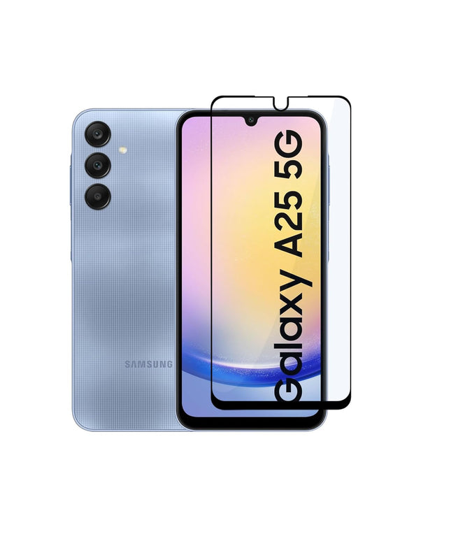 HC Tempered Glass for Samsung Galaxy A25 (5G) | Screen Protector Full HD Quality Tempered Glass Anti-Scratch Edge to Edge Coverage with Easy Installation Kit (Black)