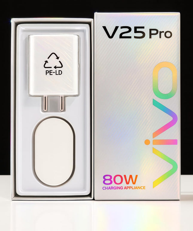 Vivo 80W Flash Charger 3.0 USB-A Power Adapter Compatible with Vivo V27 Pro, V29, X90, X80 Pro, Y Series, T Series & All iQOO Smartphones