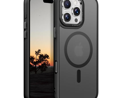 TG Shockproof Clear Hybrid Armor Compatible with MagSafe Accessories for iPhone 16 Pro Max Case, iPhone 16 Pro Max (6.9 inch) Back Cover (PC & TPU, Black Bumper)