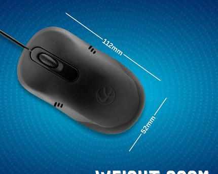LAPCARE Optical USB Mouse L-60 Plus (Ind) 1000Dpi,3- Button, Scrolling Wheel, Plug and Play (Black)