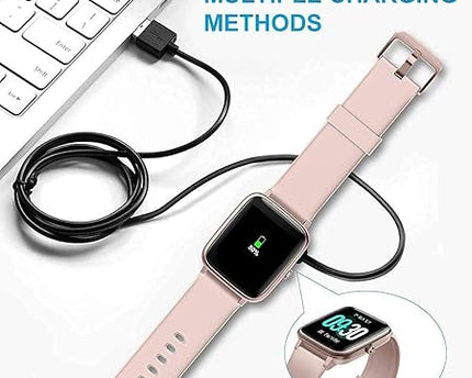 FIRE BOLTT Smartwatch USB All Type Charging Charger Compatible with Boat, Fire Boltt, Noise, Dizo, beatXP, Fast-Track & All 2 Pin Charger Watches (Cable Only)