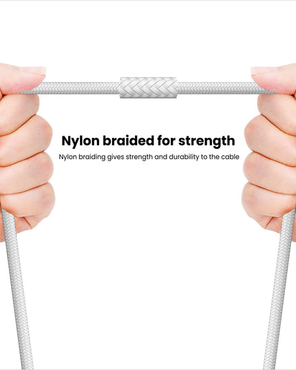 Portronics Konnect C1 20W PD Type C to Type C Unbreakable Data & Charging Cable, Nylon Braided with Metal Heads, 1M Length