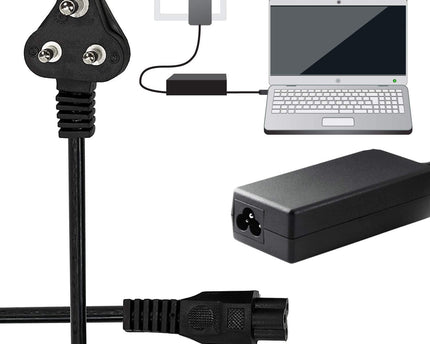 tg 3 Pin Laptop Power Cable Universal Replacement for Laptop Charger Adapter Power Cord for Laptop - (1.5M, Black)