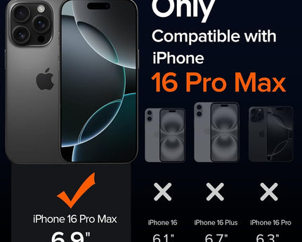 TG Shockproof Clear Hybrid Armor Compatible with MagSafe Accessories for iPhone 16 Pro Max Case, iPhone 16 Pro Max (6.9 inch) Back Cover (PC & TPU, Black Bumper)