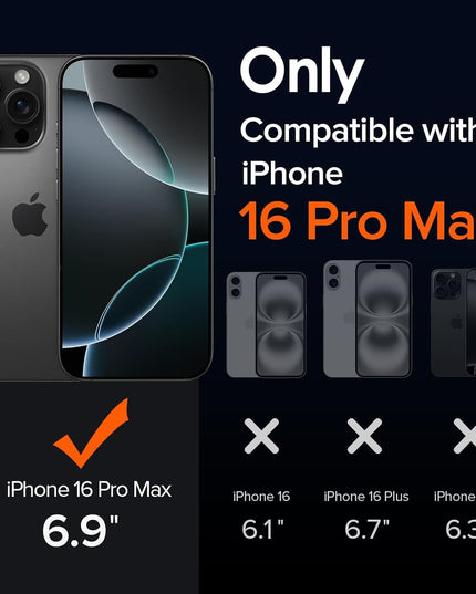 TG Shockproof Clear Hybrid Armor Compatible with MagSafe Accessories for iPhone 16 Pro Max Case, iPhone 16 Pro Max (6.9 inch) Back Cover (PC & TPU, Black Bumper)
