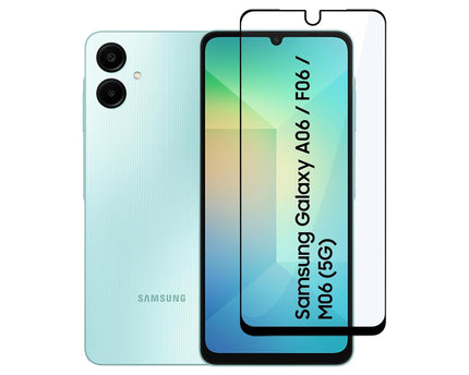Tempered Glass for Samsung Galaxy A06 (4G)/ F06 (5G)/ M06 (5G) | Screen Protector Full HD Quality Tempered Glass Anti-Scratch Edge to Edge Coverage with Easy Installation Kit (Black)