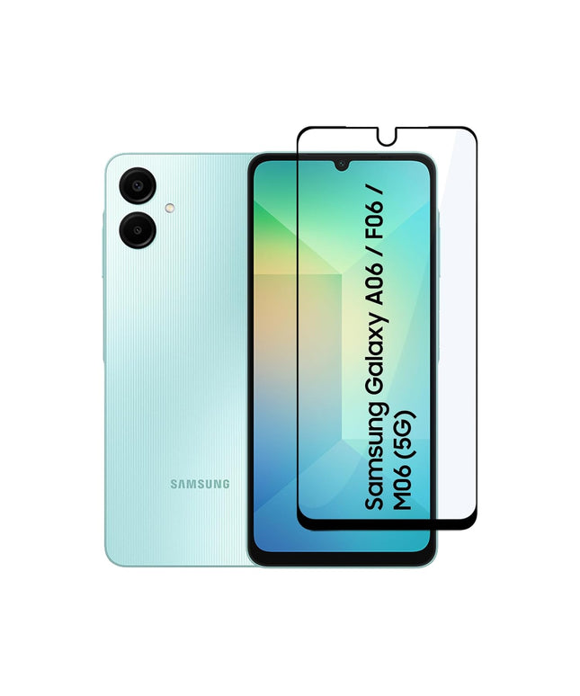 Tempered Glass for Samsung Galaxy A06 (4G)/ F06 (5G)/ M06 (5G) | Screen Protector Full HD Quality Tempered Glass Anti-Scratch Edge to Edge Coverage with Easy Installation Kit (Black)