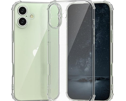 Scratch Resistant Anti Slip Back Cover Compatible with iPhone 16 - Transparent