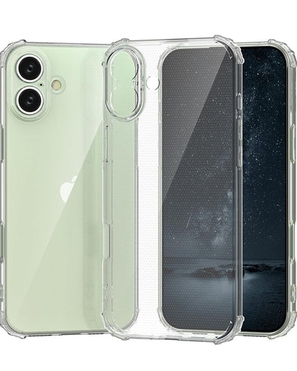 Scratch Resistant Anti Slip Back Cover Compatible with iPhone 16 - Transparent