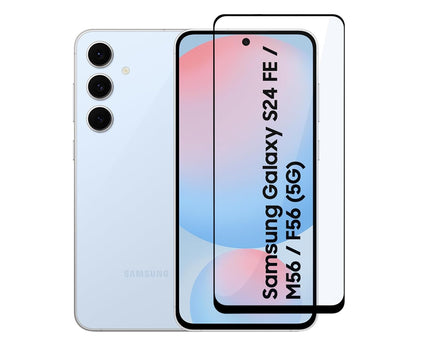 TEKOGEAR Tempered Glass for Samsung Galaxy S24 FE / M56 / F56 (5G) | Screen Protector Full HD Quality Tempered Glass Anti-Scratch Edge to Edge Coverage with Easy Installation Kit (Black)