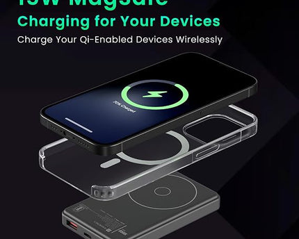 Portronics Luxcell Wireless Mini 10k 10000mAh 15W (Black)