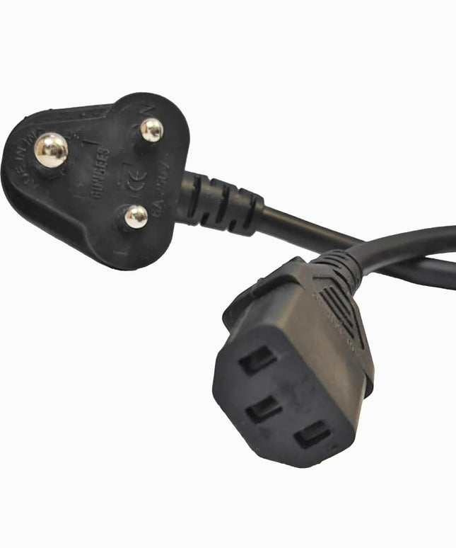 TGG, India Plug IEC Computer Mains Power Cable Cord for 3 Pin Power Cable for PC, 650W for Desktop, Monitor, SMPS and Printer, Power Supply, TV (1.8 Meter)