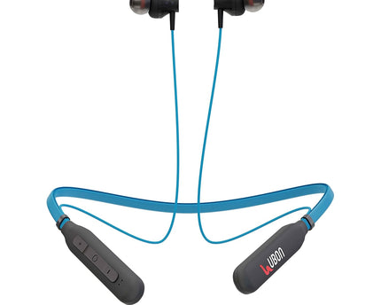 UBON BT-5250 Bluetooth Earphone with Mic, Bass Factory 2.0, in-Ear Wireless Neckband with Upto 16 Hours Playtime, Magnetic Earbuds, Fast Charging, v5.0 Bluetooth Headset (Blue)