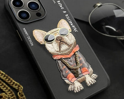 Nimmy Jacket Cool & Cute Embroidery Case Cover- For iPhone