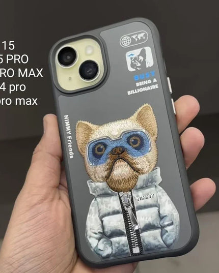 Nimmy Jacket Cool & Cute Embroidery Case Cover- For iPhone