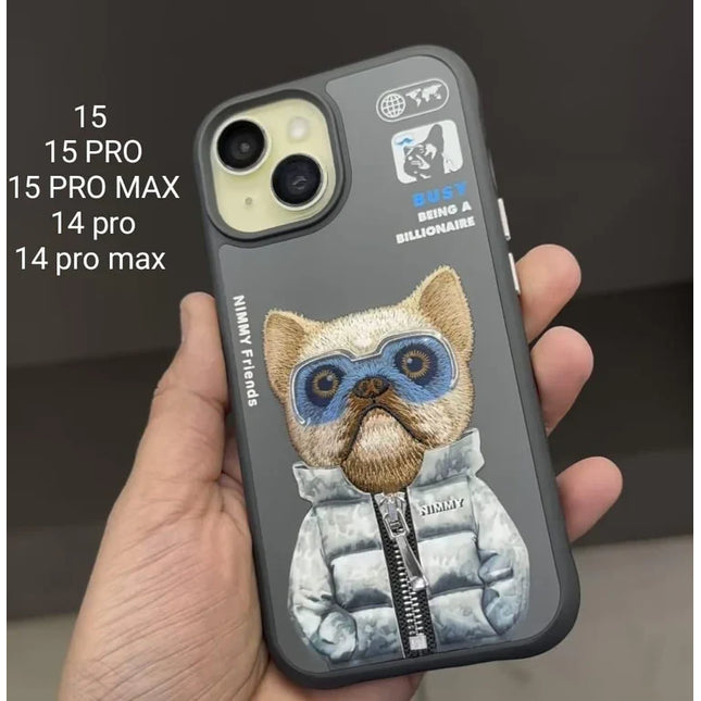 Nimmy Jacket Cool & Cute Embroidery Case Cover- For iPhone