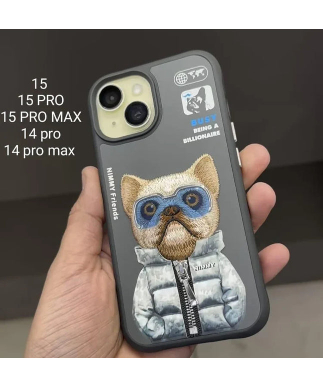 Nimmy Jacket Cool & Cute Embroidery Case Cover- For iPhone