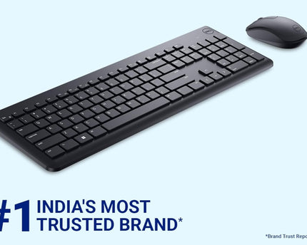 Dell KM3322W Wireless USB Keyboard and Mouse Combo, Anti-Fade & Spill-Resistant Keys, up to 36 Month Battery Life, 3Y Advance Exchange Warranty - Black