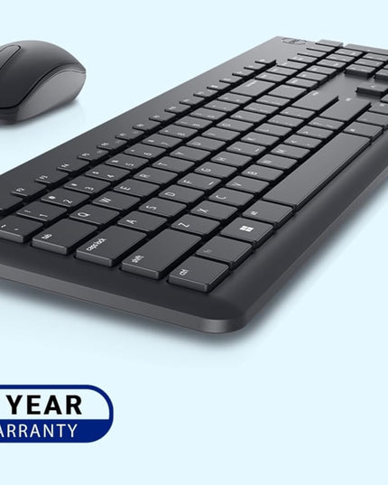 Dell KM3322W Wireless USB Keyboard and Mouse Combo, Anti-Fade & Spill-Resistant Keys, up to 36 Month Battery Life, 3Y Advance Exchange Warranty - Black