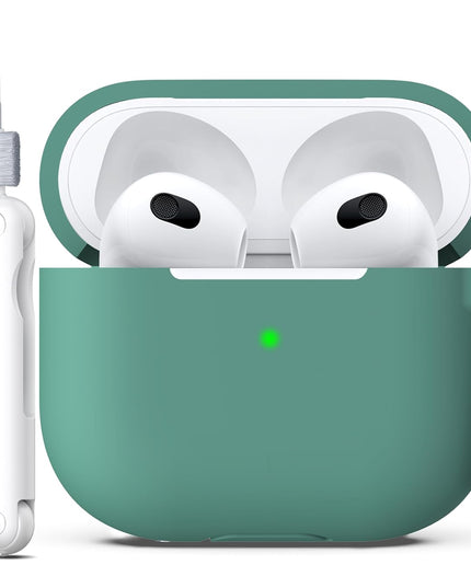 Silicone Soft Case Cover with Keychain for AirPods