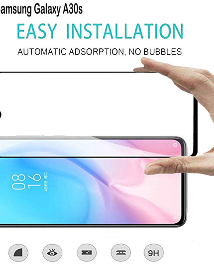 HC Tempered Glass for Samsung Galaxy M21 / M30s / M30 / A30s / M21 (2021) Edition | Screen Protector Full HD Quality Tempered Glass Anti-Scratch Edge to Edge Coverage with Installation Kit (Black)